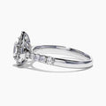 Vintage European Water Drop Full Pave Zircon Women Ring For Banquet Jewelry view 3