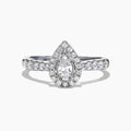 Vintage European Water Drop Full Pave Zircon Women Ring For Banquet Jewelry view 1
