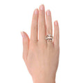 Champagne Zircon Ring For Women, 14K Rose Gold Plated Two Tone European Fashion Jewelry view 3