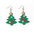 Glitter Acrylic Christmas Santa Snowman Reindeer Tree Gift Stocking Alloy Hook Dangle Earrings view 3