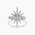 Simple Fashion Floral Ring With Micro Pave Zircon, Korean Sweet Snowflake Slim Jewelry view 1