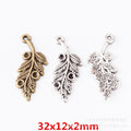 Zinc Alloy Leaf Charm Pendant No.988701 for DIY Necklace Bracelet Jewelry Making view 2