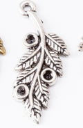 Zinc Alloy Leaf Charm Pendant No.988701 for DIY Necklace Bracelet Jewelry Making view 4