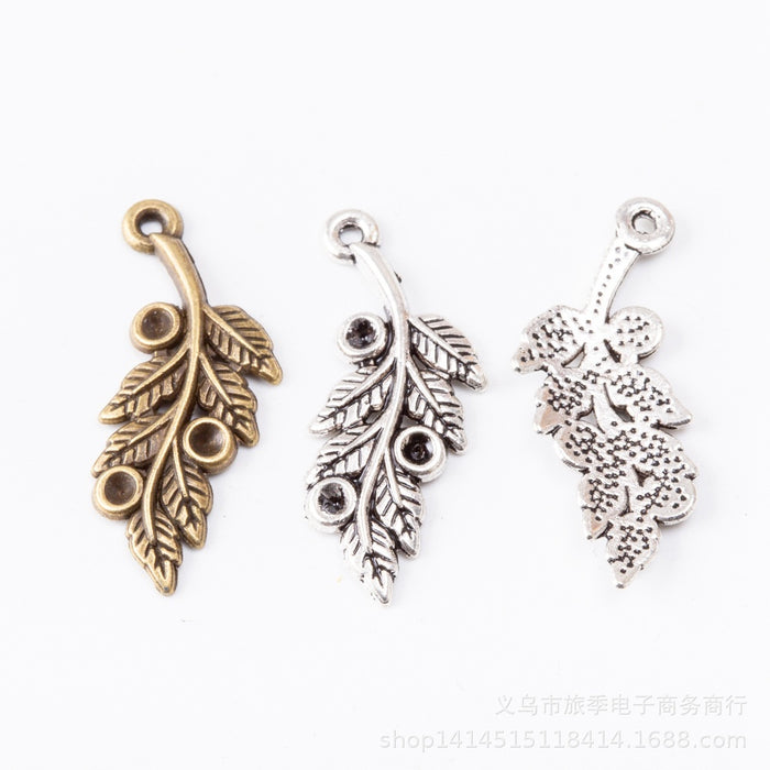 Zinc Alloy Leaf Charm Pendant No.988701 for DIY Necklace Bracelet Jewelry Making