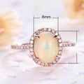 New Synthetic Opal Ring European American Fashion Women's Finger Ring Jewelry Accessory view 5