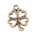 Zinc Alloy Four Leaf Clover Charm Pendant No.565562 for DIY Necklace Bracelet Jewelry Making view 3