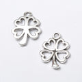 Zinc Alloy Four Leaf Clover Charm Pendant No.565562 for DIY Necklace Bracelet Jewelry Making view 2