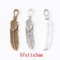 Zinc Alloy Leaf Charm Pendant No.365588 for DIY Necklace Bracelet Jewelry Making view 1