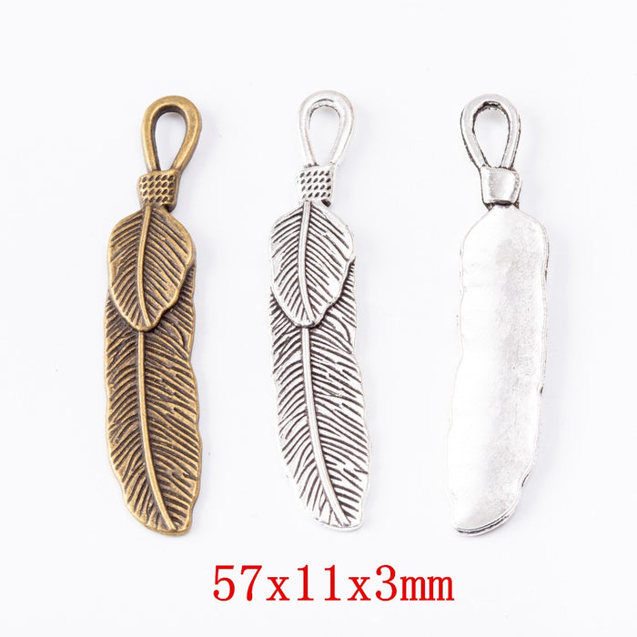 Zinc Alloy Leaf Charm Pendant No.365588 for DIY Necklace Bracelet Jewelry Making