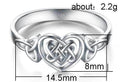Classic European Heart Ring, Copper Celtic Knot Engagement Finger Ring Fashion Accessory view 5