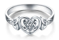 Classic European Heart Ring, Copper Celtic Knot Engagement Finger Ring Fashion Accessory view 1