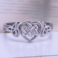 Classic European Heart Ring, Copper Celtic Knot Engagement Finger Ring Fashion Accessory view 3