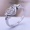 Classic European Heart Ring, Copper Celtic Knot Engagement Finger Ring Fashion Accessory view 4