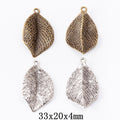 Zinc Alloy Leaf Charm Pendant No.561303 for DIY Necklace Bracelet Jewelry Making view 1