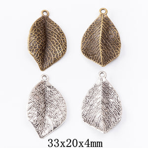 Zinc Alloy Leaf Charm Pendant No.561303 for DIY Necklace Bracelet Jewelry Making