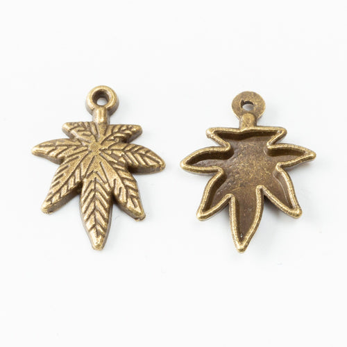 Zinc Alloy Maple Leaf Charm Pendant No.118225 for DIY Necklace Bracelet Jewelry Making