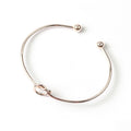 Fashion Twisted Knot Open Cuff Bracelet Metal Heart Bangle For Women Jewelry view 4