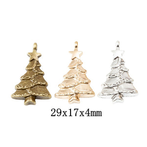 Zinc Alloy Christmas Tree Charm Pendant No.743550 for DIY Necklace Bracelet Jewelry Making