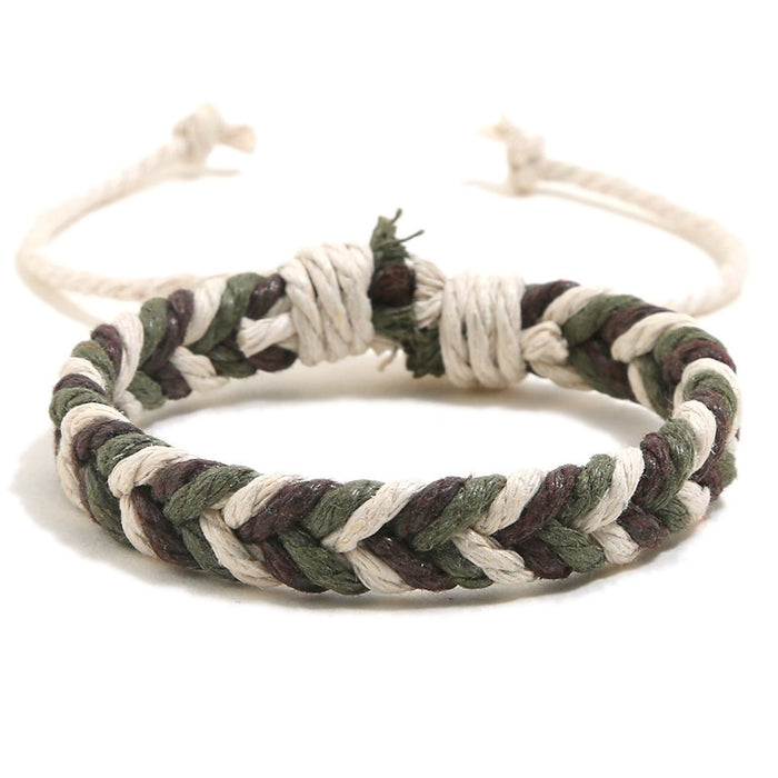 New Colorful Hemp Rope Couple Bracelet Ethnic Handmade Braided Korean Style Student Wristband