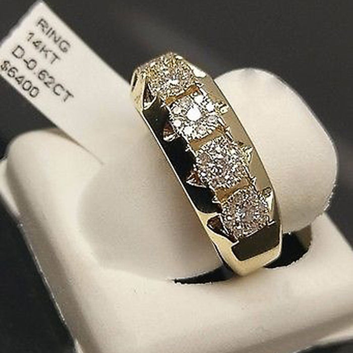 European American Fashion Micro Pave Women Engagement Ring, Hollow Versatile Band Jewelry