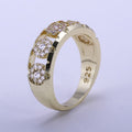 European American Fashion Micro Pave Women Engagement Ring, Hollow Versatile Band Jewelry view 3