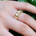 European American Fashion Micro Pave Women Engagement Ring, Hollow Versatile Band Jewelry view 2