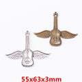 Zinc Alloy Guitar Charm Pendant No.896126 for DIY Necklace Bracelet Jewelry Making view 1
