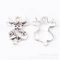 Zinc Alloy Bull Head Charm Pendant No.176346 for DIY Necklace Bracelet Jewelry Making view 3