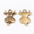 Zinc Alloy Bull Head Charm Pendant No.176346 for DIY Necklace Bracelet Jewelry Making view 2