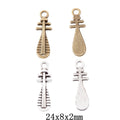 Zinc Alloy Guitar Charm Pendant No.052737 for DIY Necklace Bracelet Jewelry Making view 1