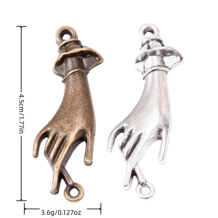 Zinc Alloy Hand Charm Pendant No.396524 for DIY Necklace Bracelet Jewelry Making