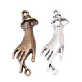 Zinc Alloy Hand Charm Pendant No.396524 for DIY Necklace Bracelet Jewelry Making view 2