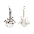 Zinc Alloy Winged Guitar Charm Pendant for DIY Necklace Bracelet Jewelry Making view 4