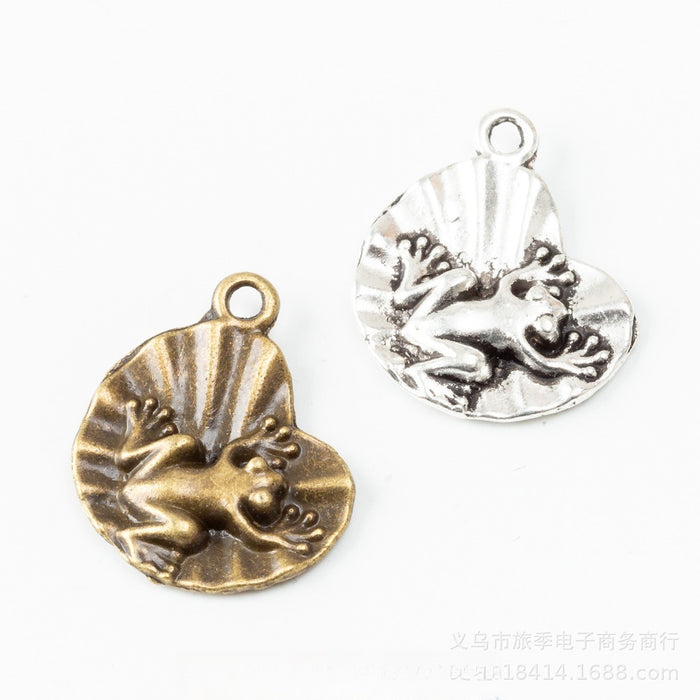 DIY Vintage Alloy Jewelry Findings Frog Charm Pendant For Bracelets And Necklaces