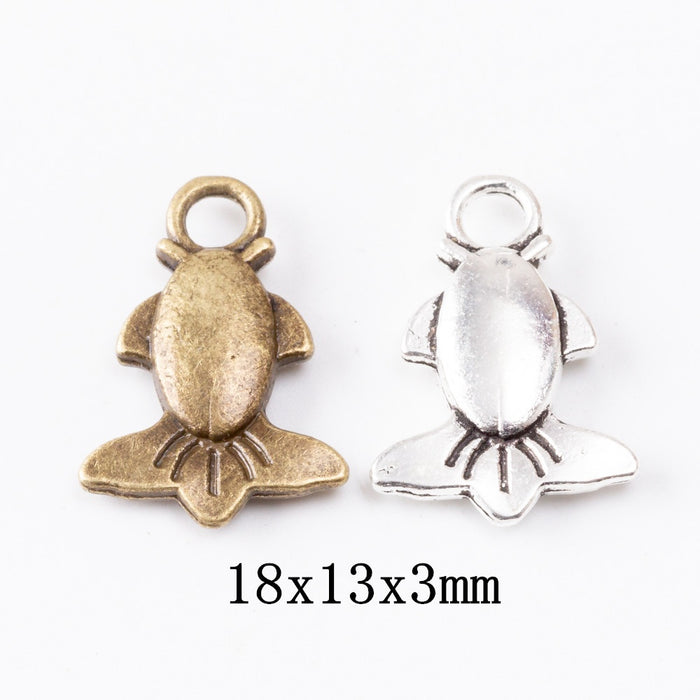 DIY Vintage Alloy Fish Pendant Charm For Jewelry Accessories Bracelet Necklace Making