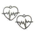 Zinc Alloy Heart Charm Pendant No.672031 for DIY Necklace Bracelet Jewelry Making view 3