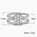 European Micro Pave Zircon Engagement Ring For Women, Fashion Finger Jewelry view 5