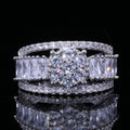 European Micro Pave Zircon Engagement Ring For Women, Fashion Finger Jewelry view 1