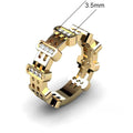 KC Gold Plated Copper Engagement Ring, Creative Personalized Couple Finger Ring Jewelry view 5