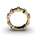KC Gold Plated Copper Engagement Ring, Creative Personalized Couple Finger Ring Jewelry view 3