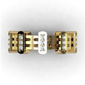 KC Gold Plated Copper Engagement Ring, Creative Personalized Couple Finger Ring Jewelry view 4