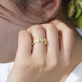KC Gold Plated Copper Engagement Ring, Creative Personalized Couple Finger Ring Jewelry view 2