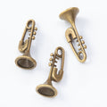 Zinc Alloy Trumpet Charm Pendant for DIY Necklace Bracelet Jewelry Making view 4