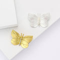 Matte Plated Alloy Butterfly Brooch For Women's Suits And Cardigans view 1