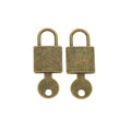Zinc Alloy Key Lock Charm Pendant for DIY Necklace Bracelet Jewelry Making view 3