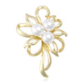 Matte Plated Alloy Flower Brooch Pin For Women's Suit And Sweater view 5
