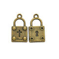 Zinc Alloy Lock Charm Pendant No.916622 for DIY Necklace Bracelet Jewelry Making view 4