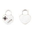 Zinc Alloy Heart Lock Charm Pendant No.464261 for DIY Necklace Bracelet Jewelry Making view 2