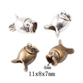 DIY Vintage Alloy Fish Large Hole Bead Bracelet Accessory For Handmade Jewelry view 1