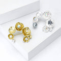 Matte Alloy Pearl Rhinestone Brooch Pin For Vintage Outerwear view 2
